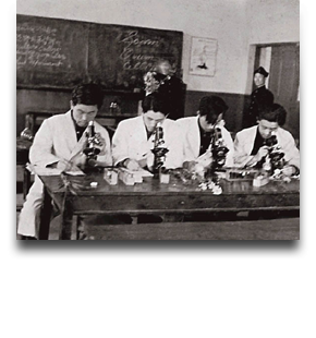 1946 각 대학 국립대학으로 승격(대구농과대학 신교사에서 실험(1952))